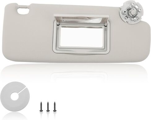 EKLN SUN VISOR LEFT SIDE LH مع مرآة ، ملائمة لعام 2011-2019 CHEVY CRUZE ، يحل محل OE# 95034256 95034253 ، اللون: رمادي (جانب السائق الأيسر) in Kuwait