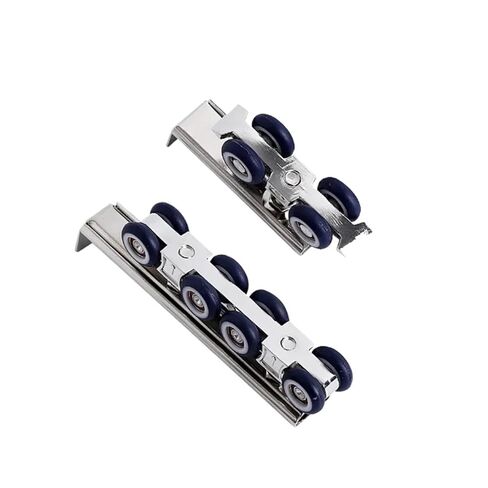 1PCS Sliding Door Roller Hanging Pulley Rail Track for Home Room Wood Door 4/8 Hanging Wheels Rail Track(4 Wheels) in Kuwait