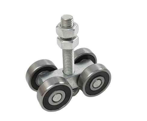 Hanging Sliding Track Wheel Barn Door Rollers 4 Wheel Trolley Assembly Roller Heavy Duty Sliding Door Hanger Door Hardware in Kuwait
