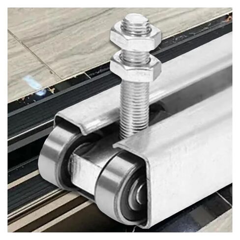 Hanging Sliding Track Wheel Barn Door Rollers 4 Wheel Trolley Assembly Roller Heavy Duty Sliding Door Hanger Door Hardware in Kuwait