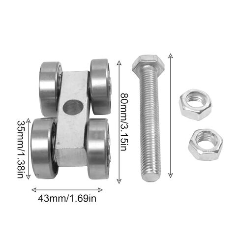 Hanging Sliding Track Wheel Barn Door Rollers 4 Wheel Trolley Assembly Roller Heavy Duty Sliding Door Hanger Door Hardware in Kuwait