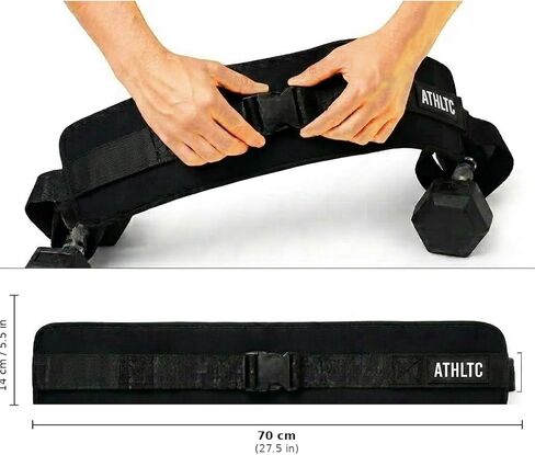 Hip Thrust Belt for Dumbbells - Adjustable Slip-Resistant Neoprene Booty Belt - Glute Belt for Hip Thrusts and Glute Bridges - Supports Kettlebells and Plates in Kuwait