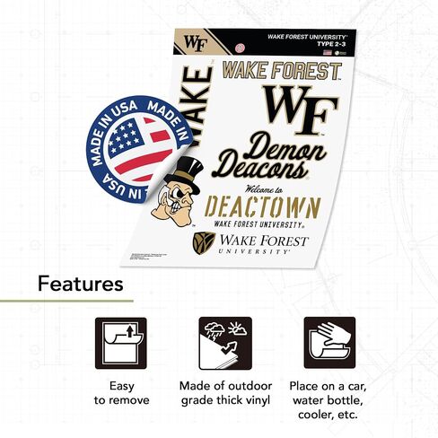 Desert Cactus Wake Forest University Sticker Demon Deaconsr Vinyl Decals Laptop Water Bottle Car Scrapbook Sheet T2 (Type 2-3) in Kuwait