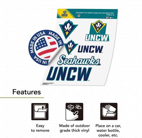 Desert Cactus University of North Carolina Wilmington Sticker Seahawks UNCW Vinyl Decals Laptop Water Bottle Car Scrapbook T2 (Type 2-2) in Kuwait