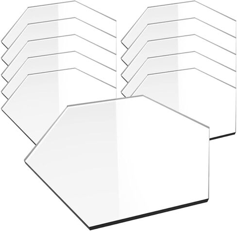 Operitacx 20pcs Acrylic Wedding Table Number Holders Hexagonal Place Cards with Smooth Curved Edges High Transparency for DIY Crafting and Reception Decorations in Saudi Arabia