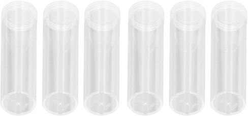 10 Pcs Plastic Tubes Assorted Sizes, Dime Storage Tubes Storage Tubes for 25mm / 0.98in Collection, Dollar Tubes Round Tubes with Cushion Sponge in Kuwait