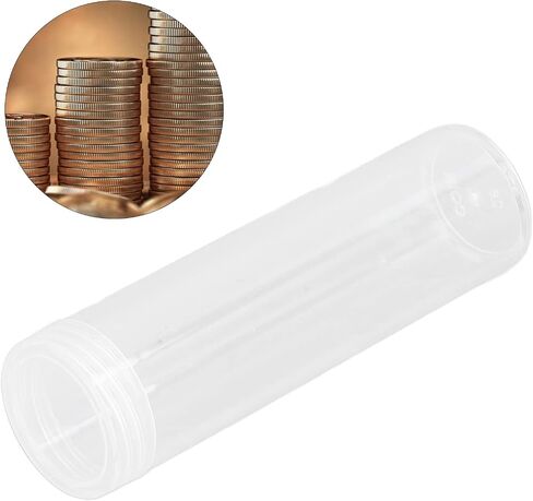 10 Pcs Plastic Tubes Assorted Sizes, Dime Storage Tubes Storage Tubes for 25mm / 0.98in Collection, Dollar Tubes Round Tubes with Cushion Sponge in Kuwait