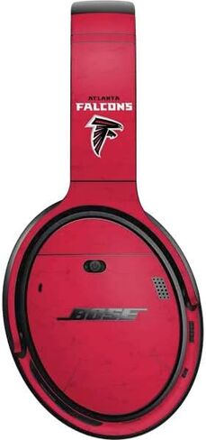 غلاف صوتي من Skinit متوافق مع سماعات الرأس Bose QuietComfort 35 II - مرخص رسميًا من NFL Atlanta Falcons - تصميم بديل متعثر in Kuwait