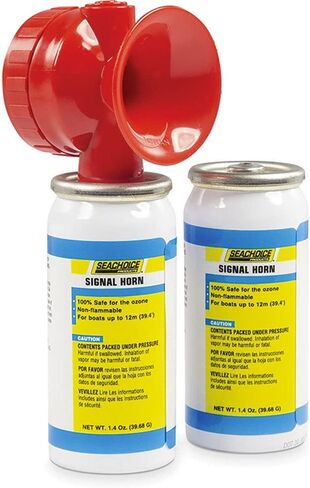 Seachoice Mini Signal Horn Kit, Air Horn for Boats Up to 65 Ft., Two 1.4 oz. Canisters and Trumpet in Saudi Arabia