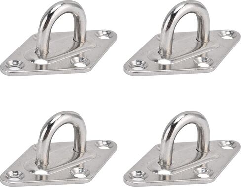 Tyenaza 4 Pack 304 Stainless Steel Eye Plate Rust Eye Plate Hook for Fix Ropes Steel Wires in Kuwait