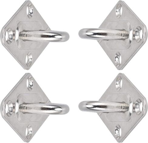 Tyenaza 4 Pack 304 Stainless Steel Eye Plate Rust Eye Plate Hook for Fix Ropes Steel Wires in Kuwait