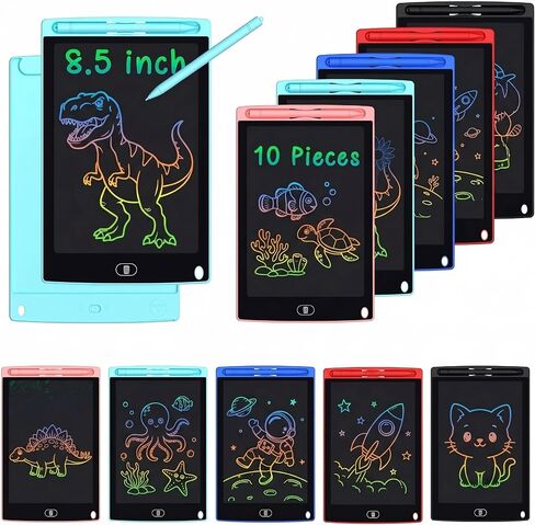 20Pcs LCD Writing Drawing Tablet - 8.5 Inch Colorful Doodle Board Erasable Electronic Painting Pads Learning Toy Gifts for Kids Christmas Birthday School Age 3-8 (Blue, Red, Green, Pink, Black) in Saudi Arabia