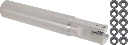 CME Indexable Round Insert End Mill, 3/4" Mill Diameter, 2 Flute, 3/4" Shank Diameter, with 10 pcs RDMT0802 Carbide Inserts in Kuwait