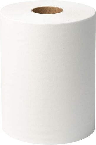 Sierra Hygiene 1-Ply White Roll Towels, 8" x 600’, Hardwound Universal Paper Towel Rolls for Commercial Restrooms, Restaurants, Schools & Offices, Case of 12 Rolls, Made in USA in Kuwait