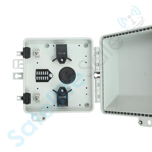 SatelliteSale Demarcation Box Outdoor Fiber Optic Network Interface Device (NID), 12-Port FTTH/FTTP Enclosure, Wall-Mountable Termination Box for Telecom, Broadband, and Data Applications in Kuwait