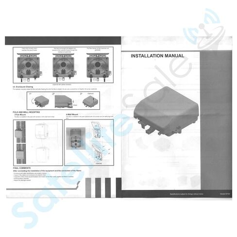 SatelliteSale Demarcation Box Outdoor Fiber Optic Network Interface Device (NID), 12-Port FTTH/FTTP Enclosure, Wall-Mountable Termination Box for Telecom, Broadband, and Data Applications in Kuwait