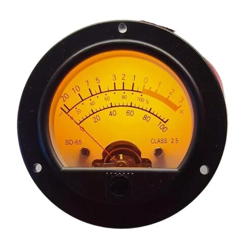 Dial Voltage Meter with Yellow Backlight Round Black Analog Head Current Measurement Instrument in Kuwait