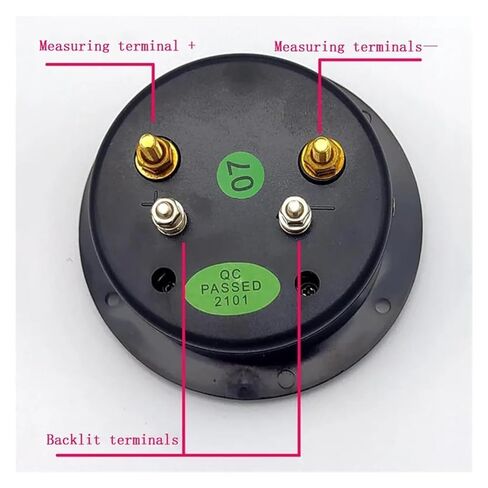 Dial Voltage Meter with Yellow Backlight Round Black Analog Head Current Measurement Instrument in Kuwait