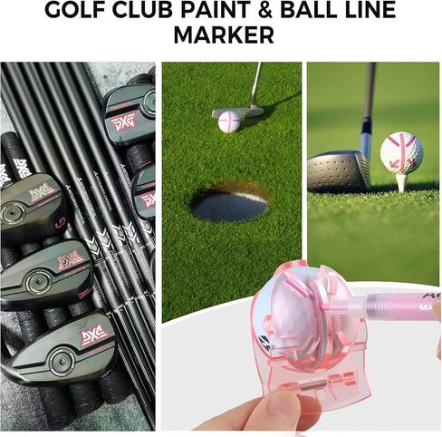 Pink Golf Accessories for Women, Acrylic Paint Ink 16 Pcs Golf Essentials Kit - Golf Club Brush & Golf Towel, Tee & Ball Holder for Bag, Divot Tool & Ball Maker, Golf Club Cleaning Kit - Golf Gifts in Kuwait
