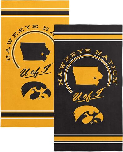 NORTHWEST Iowa Hawkeyes NCAA Homebreak Beach Towel 2 Pack 30 x 60 Inches in Kuwait