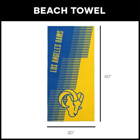 Northwest Los Angeles Rams NFL Progression Jacquard Beach Towel 36 x 72 Inches in Kuwait