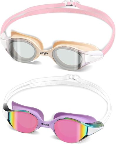 Seago Racing Swim Goggles for Adult Men and Women, Anti Fog UV Protection, Swimming Goggles for Training and Competition in Kuwait