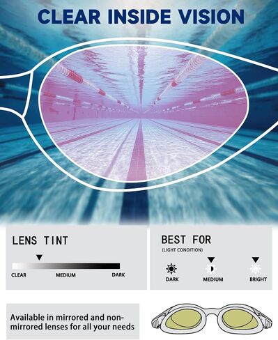 Seago Racing Swim Goggles for Adult Men and Women, Anti Fog UV Protection, Swimming Goggles for Training and Competition in Kuwait