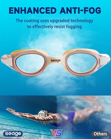 Seago Racing Swim Goggles for Adult Men and Women, Anti Fog UV Protection, Swimming Goggles for Training and Competition in Kuwait