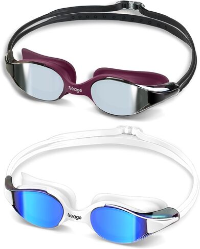 Seago Racing Swim Goggles for Adult Men and Women, Anti Fog UV Protection, Swimming Goggles for Training and Competition in Kuwait