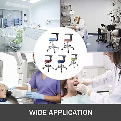 كرسي طبيب الأسنان الطبي - ارتفاع قابل للتعديل مع مسند ذراع يدور 360 درجة لممارسات طب الأسنان ومساعدي الممرضات (OneColor B) in Kuwait