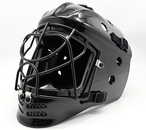 GY Field Hockey Goalie Helmet with Cage, Ice Hockey Goalie Face Mask for Youth, PC+ABS Shell/ 4.5mm A3 Steel Cage/ 10mm Foam Liner- XS in Kuwait