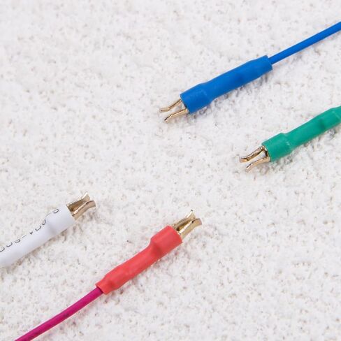 ZORZA 8Pcs Turntable Cartridge Headshell Lead Wires with Dual-Spring Clip Connector Phonograph Record Player Accessories 4 Color-Coded Cables for Phono Tonearm in Saudi Arabia