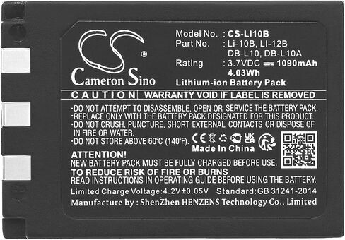 3.7V 1090mAh Li-10B LI-12B Battery Replacement is Compatible with Stylus 400 Digital Digital u500 Stylus 810 Camedia X-3 Camedia X-2 Stylus 410 Digital u30 Digital Stylus 1000 u10 Digital in Kuwait