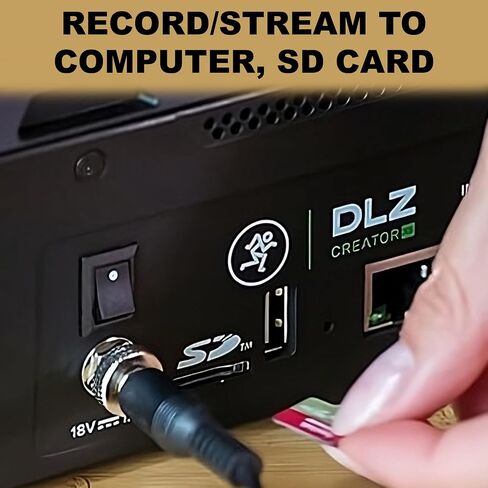 خلاط رقمي مدمج بـ 6 قنوات من Mackie DLZ Creator XS، USB، شاشة لمس 7 بوصة مع حزمة بلوتوث مع 2 سماعات رأس للمزج الاستوديو و4 كابلات XLR in Kuwait