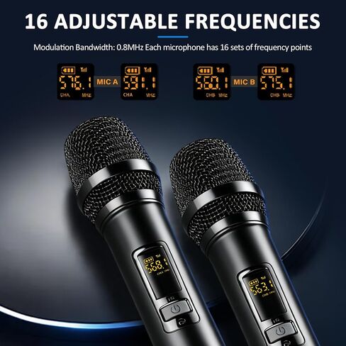 R4-PROS 4 Channel Karaoke Mixer with 2 Wireless Microphones, Bluetooth Audio Mixer Sound Board, Independent Dual Mic Volume Control, USB Mixer for Home KTV, Party, Live Streaming, Podcast in Kuwait