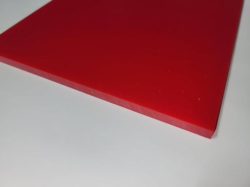 1/4" x 6" x 6" 95 A Durometer, ElastoTuff, Polyurethane/Urethane Sheet, Red in Kuwait