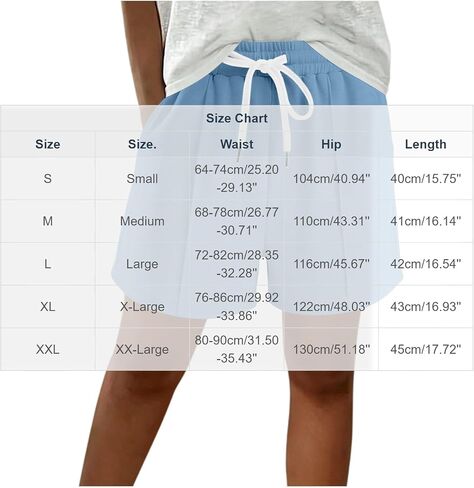 ABABC Women's Summer Shorts Elastic Waist Solid Color Short Drawstring Lightweight Breathable Casual Short Pants in Kuwait