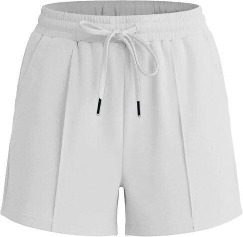 ABABC Women's Summer Shorts Elastic Waist Solid Color Short Drawstring Lightweight Breathable Casual Short Pants in Kuwait