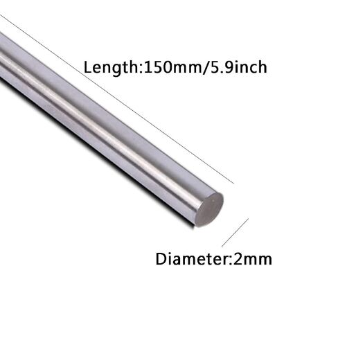 Stainless Steel bar,Metal rods, Tungsten Rod Tungsten Solid Round Bar Diameter 1Mm-2Mm Length 150Mm Easy to Process Widely Used in Electrical/1.0 * 150Mm (Size : 2.0 * 150Mm) in Kuwait