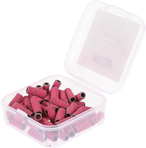 Artibetter 50 Pcs Nail Sanding Bands for Manicure Mini Sanding Rings for Nail Drill Bits Lightweight Tungsten Steel Material Suitable for Grinding Acrylic for Home in Kuwait