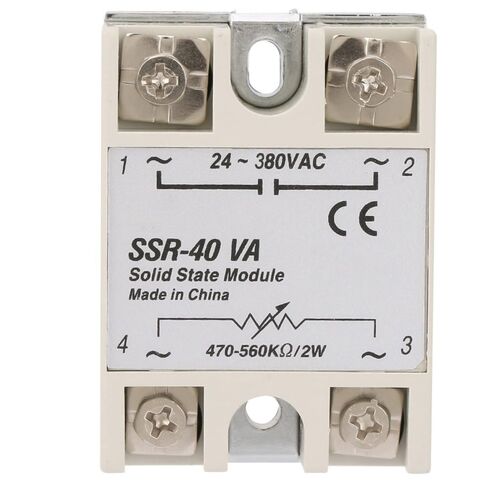 SSR-40VA مرحل الحالة الصلبة 24-380 فولت تيار متردد - بدون تبديل شرارة للأتمتة الصناعية، وحدة التحكم في درجة الحرارة والتحكم في المحرك، تصميم مضغوط in Kuwait