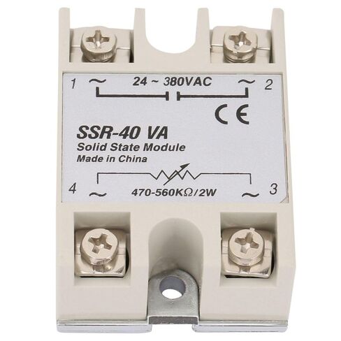 SSR-40VA مرحل الحالة الصلبة 24-380 فولت تيار متردد - بدون تبديل شرارة للأتمتة الصناعية، وحدة التحكم في درجة الحرارة والتحكم في المحرك، تصميم مضغوط in Kuwait