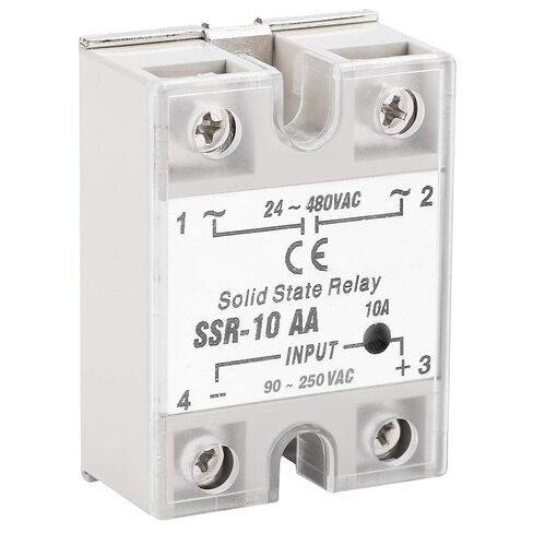 10A Solid State Relay Module, SSR AC Input 90 250V AC Output 24 480V, with Plastic Insulating Cover and Fast Switching Speed, for Military Aerospace Lighting Electronics in Kuwait