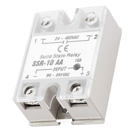 10A Solid State Relay Module, SSR AC Input 90 250V AC Output 24 480V, with Plastic Insulating Cover and Fast Switching Speed, for Military Aerospace Lighting Electronics in Kuwait