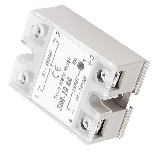 10A Solid State Relay Module, SSR AC Input 90 250V AC Output 24 480V, with Plastic Insulating Cover and Fast Switching Speed, for Military Aerospace Lighting Electronics in Kuwait