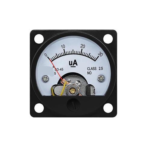 SO-45 تيار مستمر مؤشر مقياس ميكرو أمبير 30uA 50uA 100uA 200uA 300uA 500uA 1000uA عداد لوحة (100uA) in Kuwait