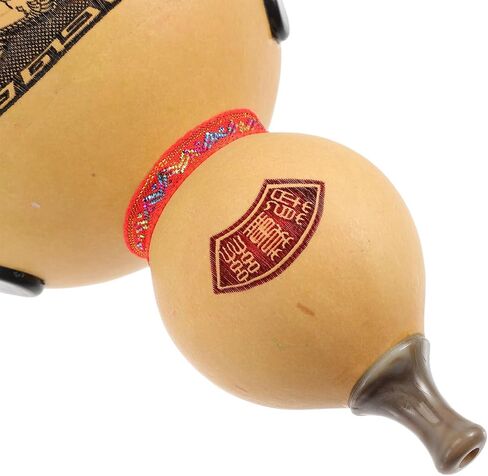 Natural Hulusi C Key Double Pipes Traditional Chinese Wind Instrument for Beginners and Students, Hand-Carved Cucurbit, Durable Alloy Reed, Pure Soothing Sound for Music Lovers in Kuwait
