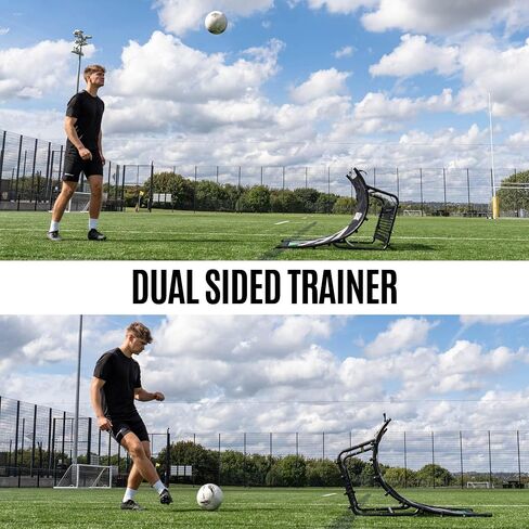 QUICKPLAY Tekkers Air Soccer Rebounder - Adjustable Dual-Sided Soccer Training Equipment for Passing, Touch & Volleys, Portable Soccer Rebounder Net & Kick Back Trainer for Backyard or Field in Kuwait
