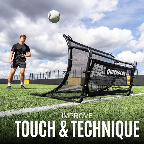 QUICKPLAY Tekkers Air Soccer Rebounder - Adjustable Dual-Sided Soccer Training Equipment for Passing, Touch & Volleys, Portable Soccer Rebounder Net & Kick Back Trainer for Backyard or Field in Kuwait