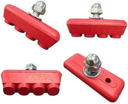 2 Pair Bike Brake Pads, Rubber C Brake Pads, Side Pull Pads for Mountain & Road Bicycles, Quiet & Non-Skid Cycling Accessories for Enhanced Safety with Impeccable Finishing Craftsmanship/Edges in Kuwait